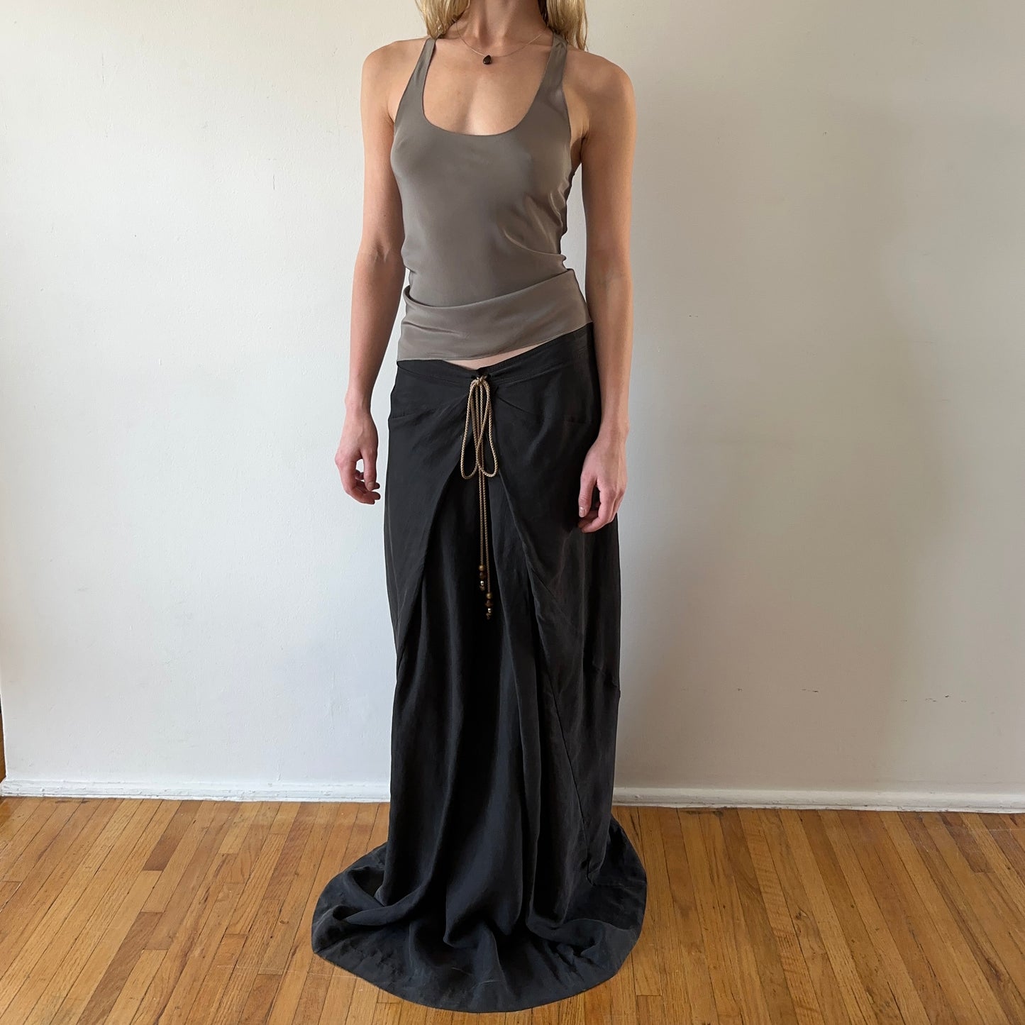 silk tank — charcoal