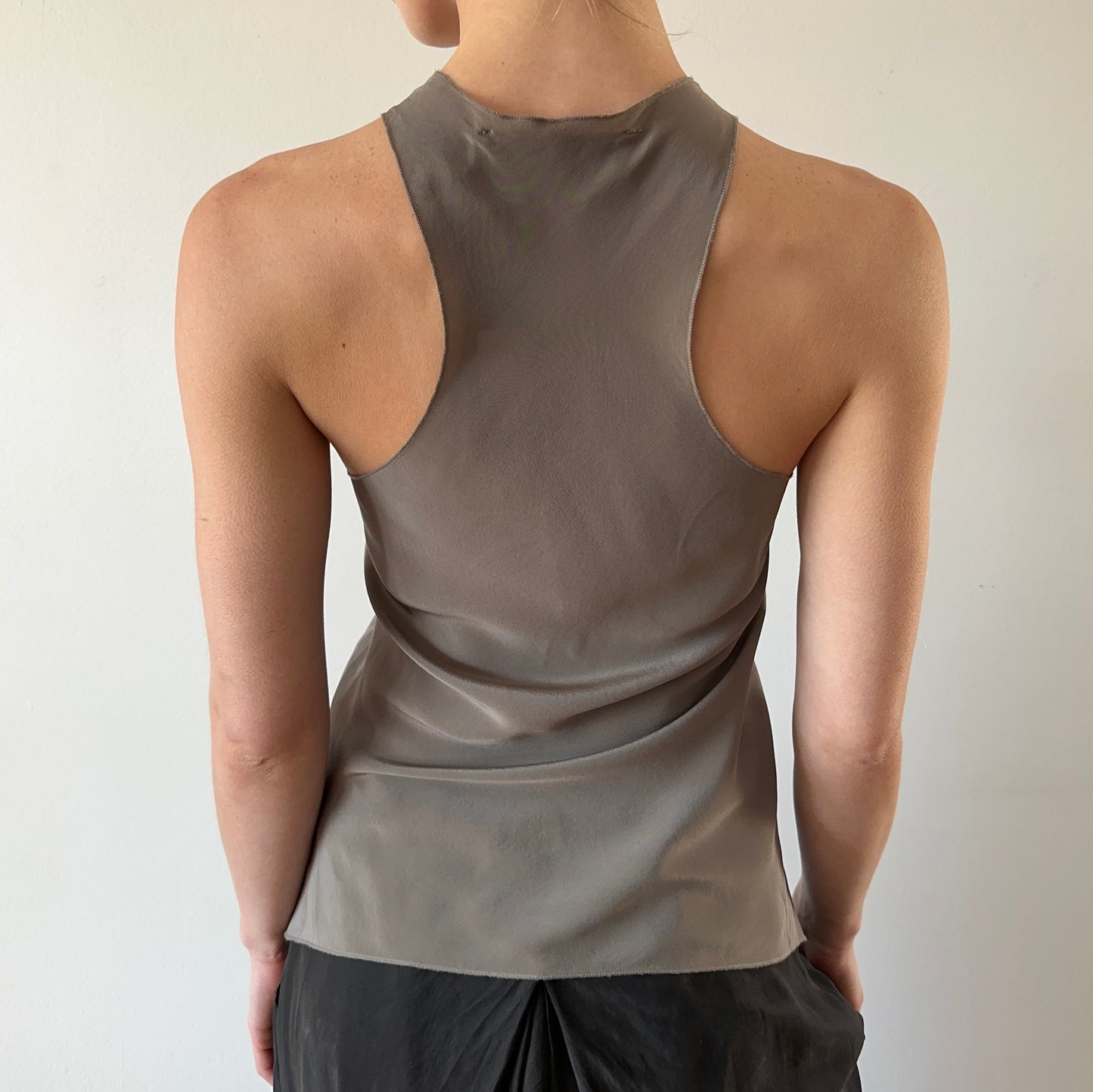silk tank — charcoal