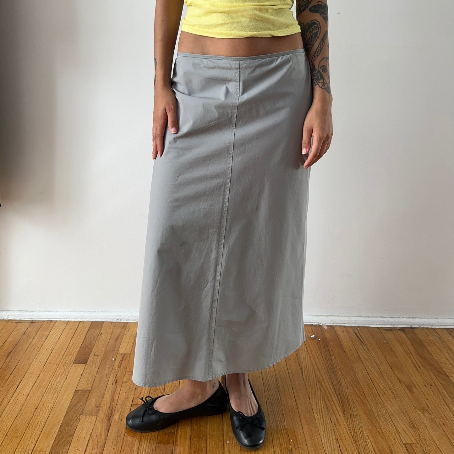 nylon skirt — grey