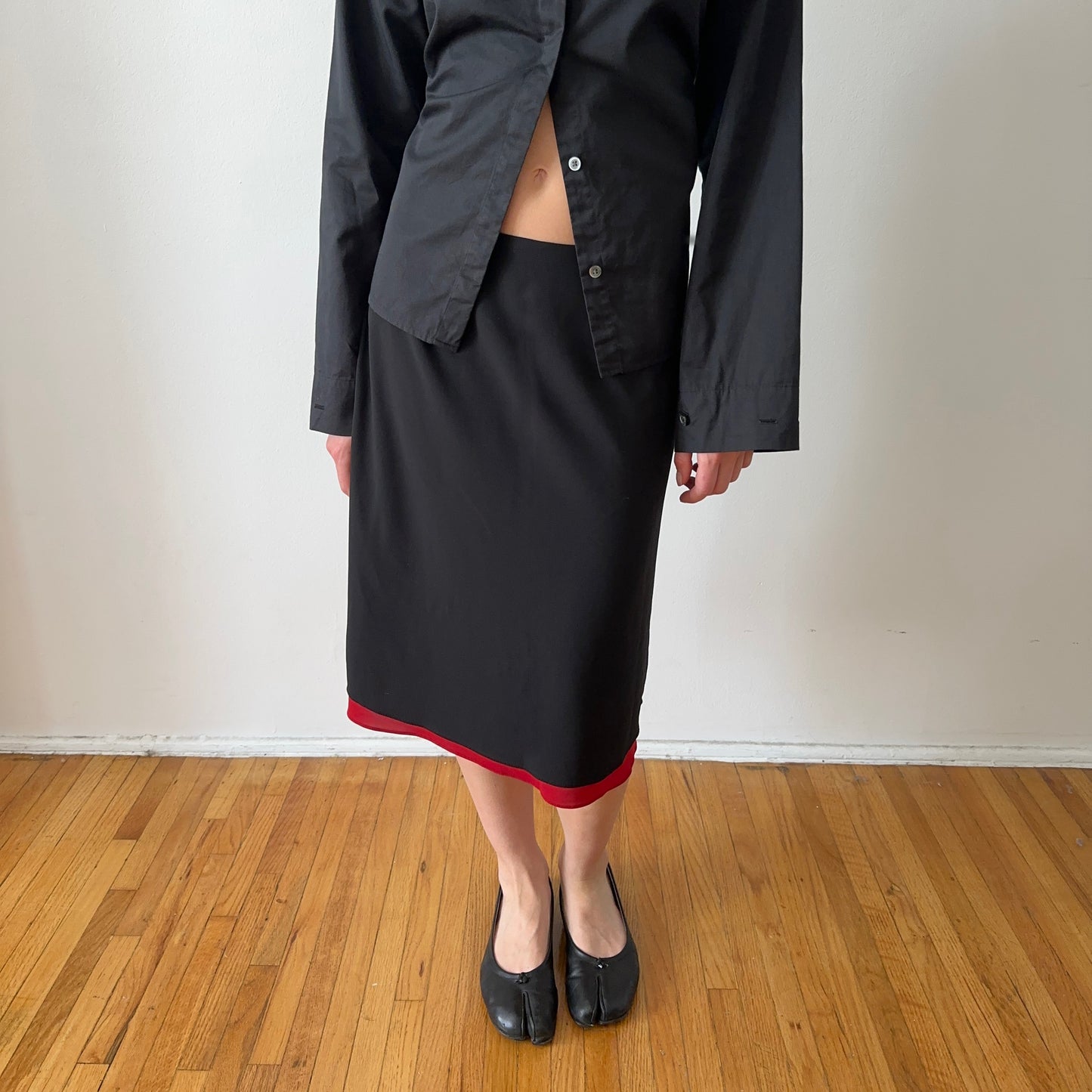 layered skirt — red