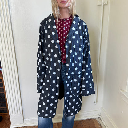 denim coat — polka